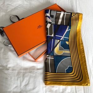 Hermes silk scarf 90